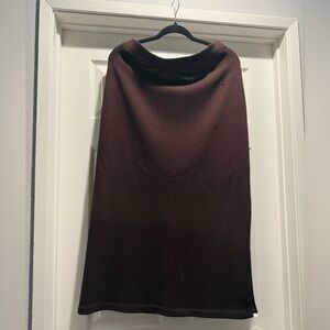St. John Rich Brown Evening Skirt